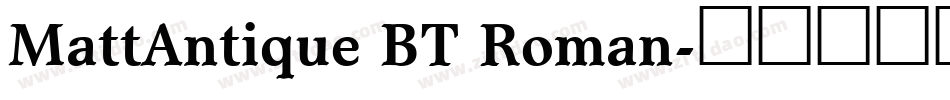 MattAntique BT Roman字体转换